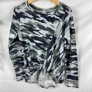 NWOT Z By Zella Girl's Camo Twist Bottom Long Sleeve Shirt S